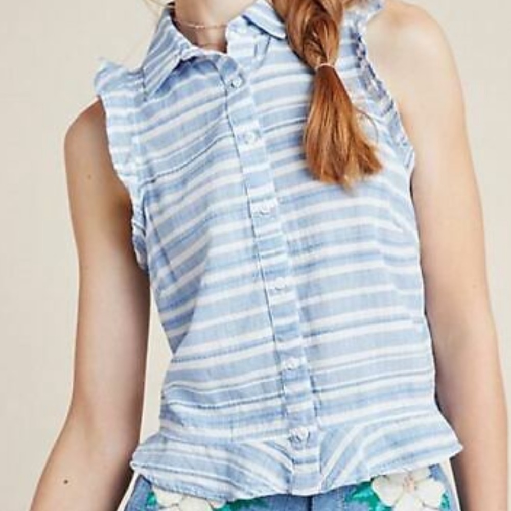Anthropologie Cloth & Stone Striped Blouse